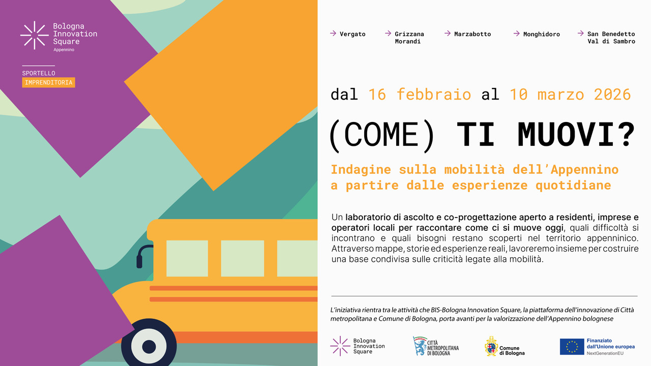 Indagine di Comunit&agrave; sulla Mobilit&agrave; nell'Appennino bolognese