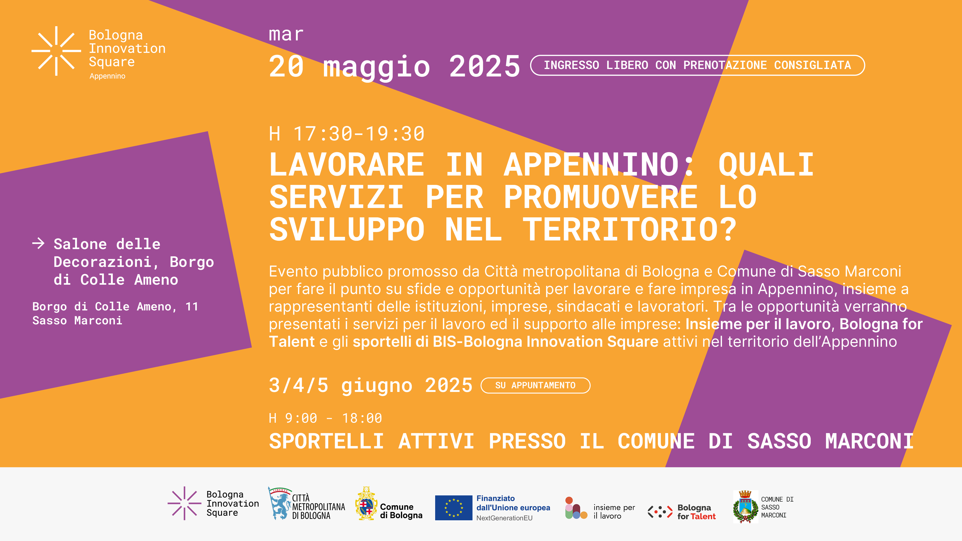 banner evento 20 maggio Sasso Marconi