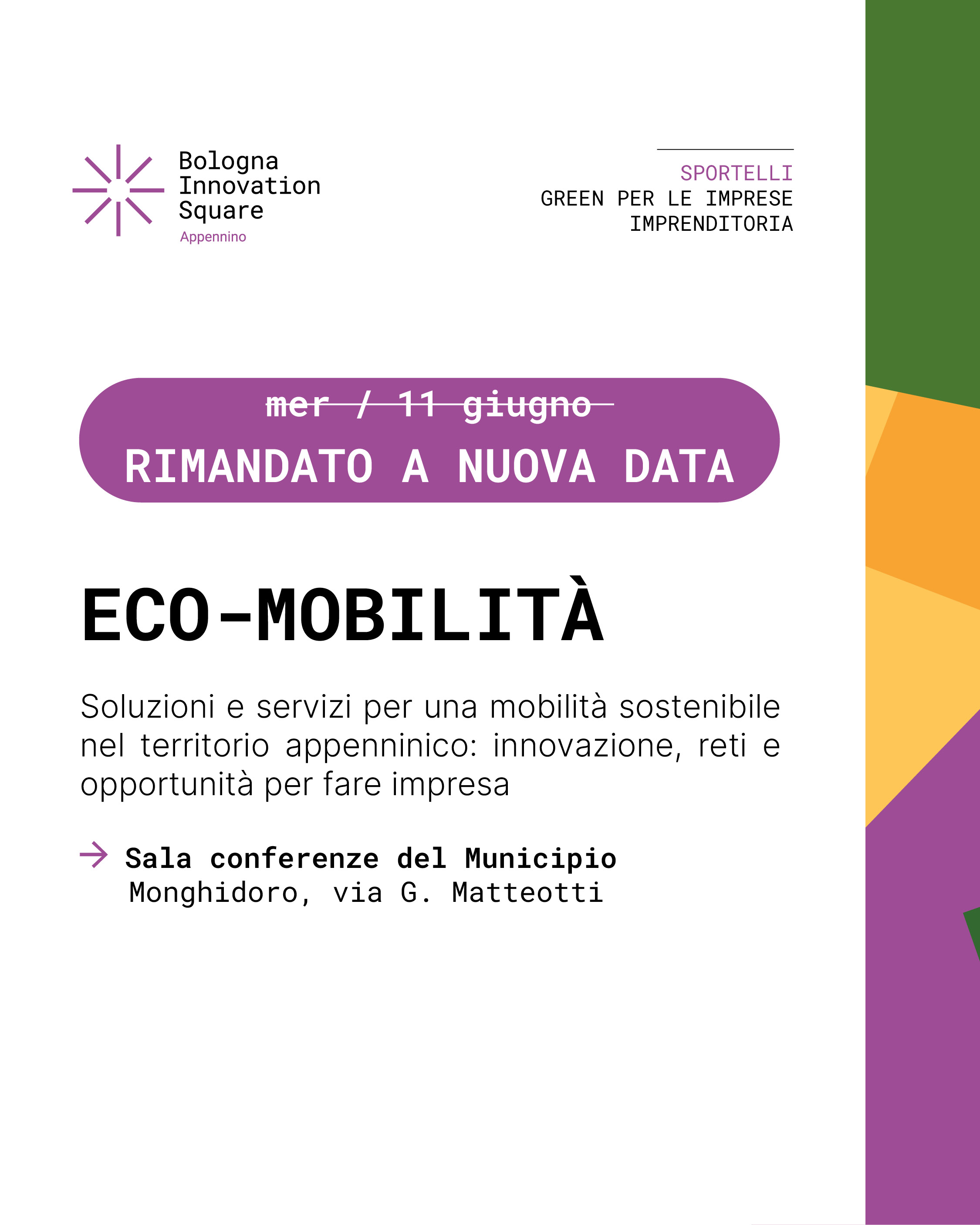 Locandina ECO-LAB 11 giugno - annullamento