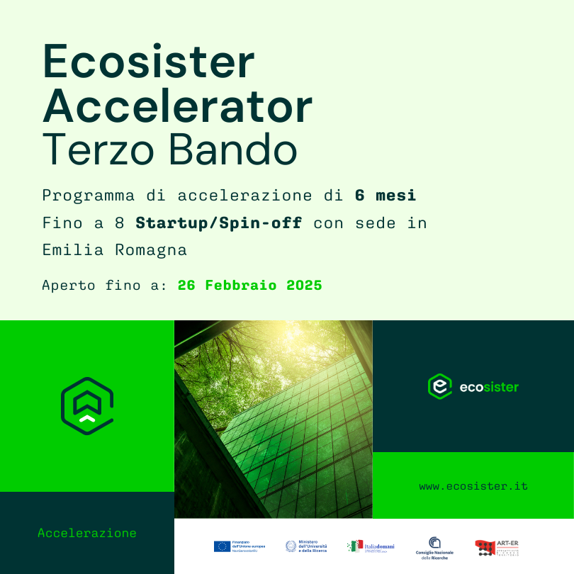 Il Bando Ecosister Accelerator per startup e spin-off della transizione ecologica