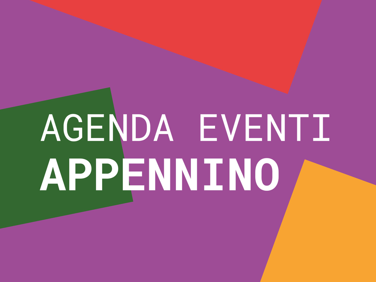 Agenda eventi Appennino 2025