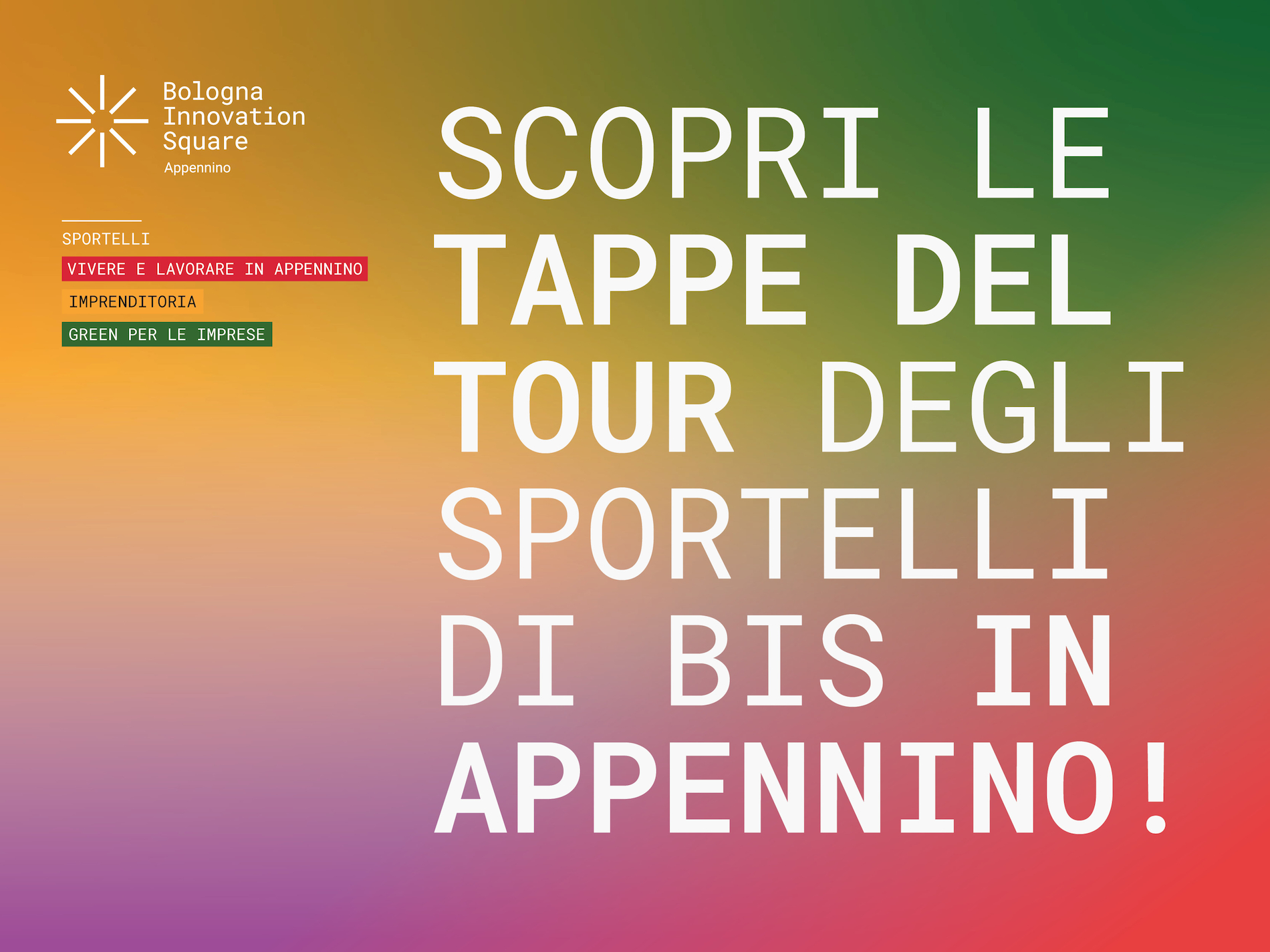 Vivere e lavorare in Appennino: nuovo ciclo di 8 incontri