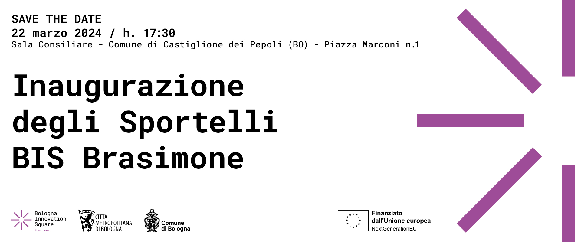 Locandina dell'iniziativa con tutte le informazioni: titolo, data, ora, luogo e promotore